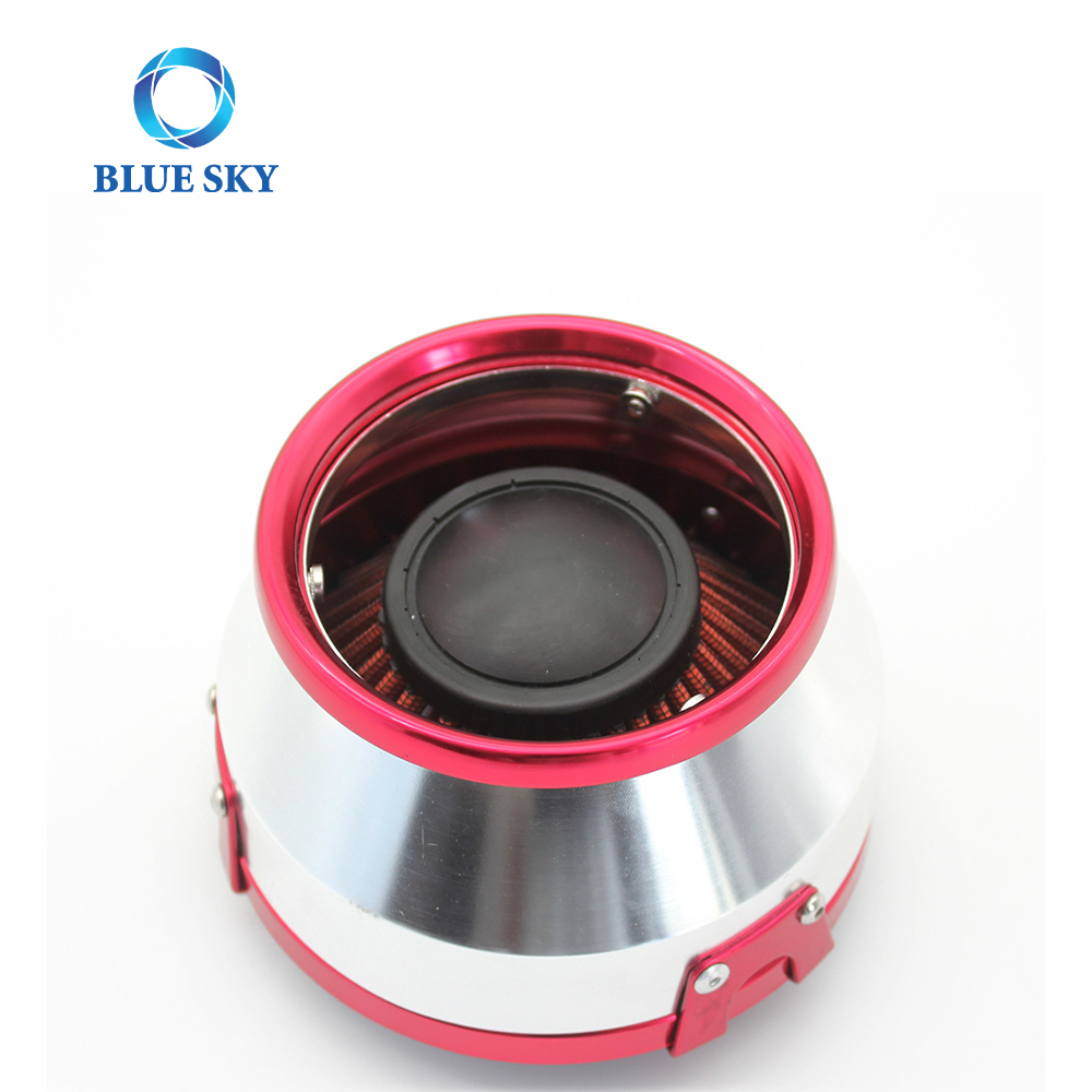 Factory Direct Sale Car Air Intake Modified Mushroom Head 76mm Metal Shell Air Intake Bellows Large Flow Filter