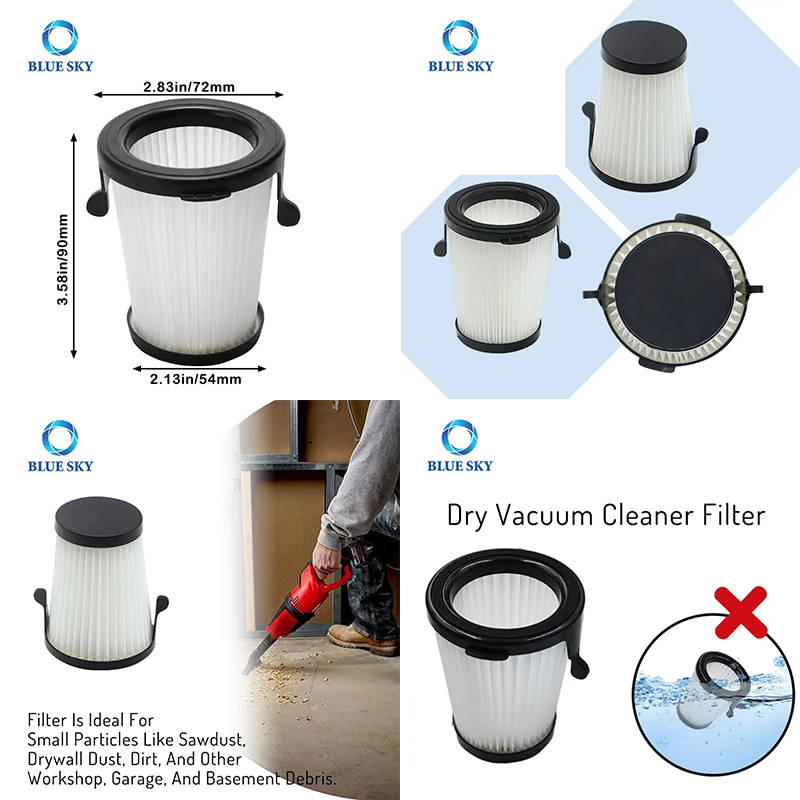 Cartridge Filters for Milwaukee 0850-20 Vacuum Cleaner Replace Parts