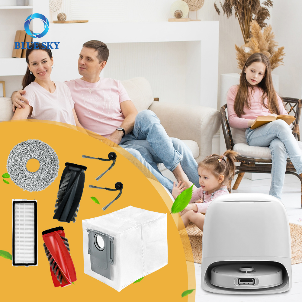 Sweeping Robot Spare Parts Accessory Kit for Roborock Qrevo Curv P20 Pro Robot Vacuum Cleaner