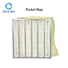 590*590mm Synthetic Fiber Pocket HVAC Filter Bag F5 F6 F7F8
