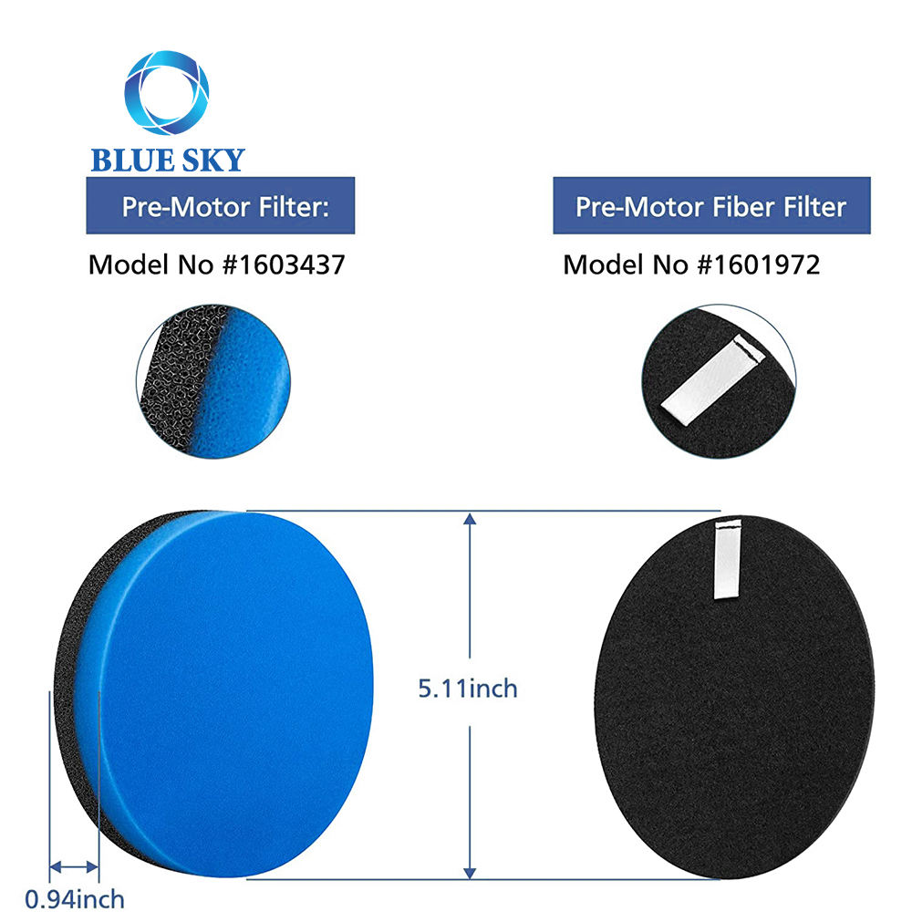 Replacement H11 Pre-Motor Foam Felt Filter Kit Part 1625641 for Bissell 2998 Multiclean Lift-Off Pet Vacuum Cleaner