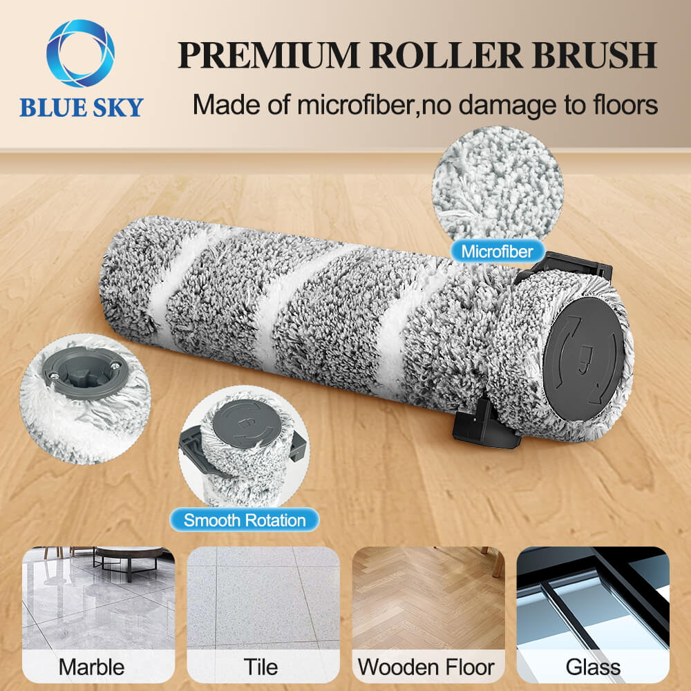 Washable & Reusable Brush Roll and HEPA Filter Replacement for Bissell Crosswave Omniforce Edge 3930f/3933/V2/3999z, 99.97% Filtration Vacuum Cleaner Parts