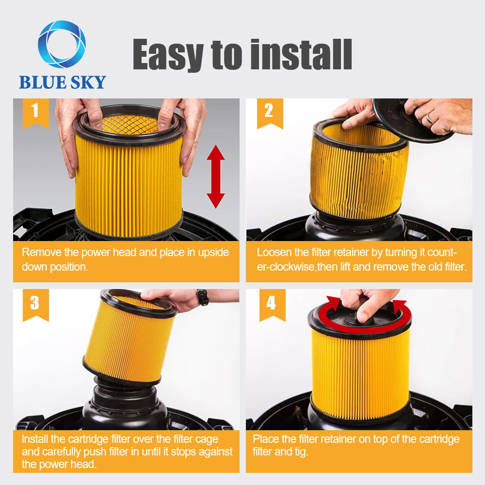 VCFs Filter Replacement Compatible with Vacmaster 5-16 Gallon Wet/Dry Vacs Shop Vac 5-20 Gal Vacs VBV1210