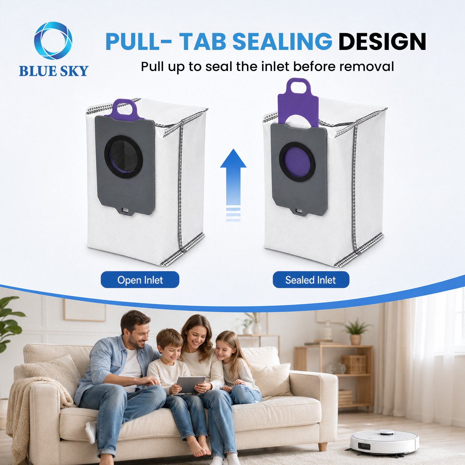Replacement dust collection bags compatible with Narwal self-empty robot vacuum dock stations