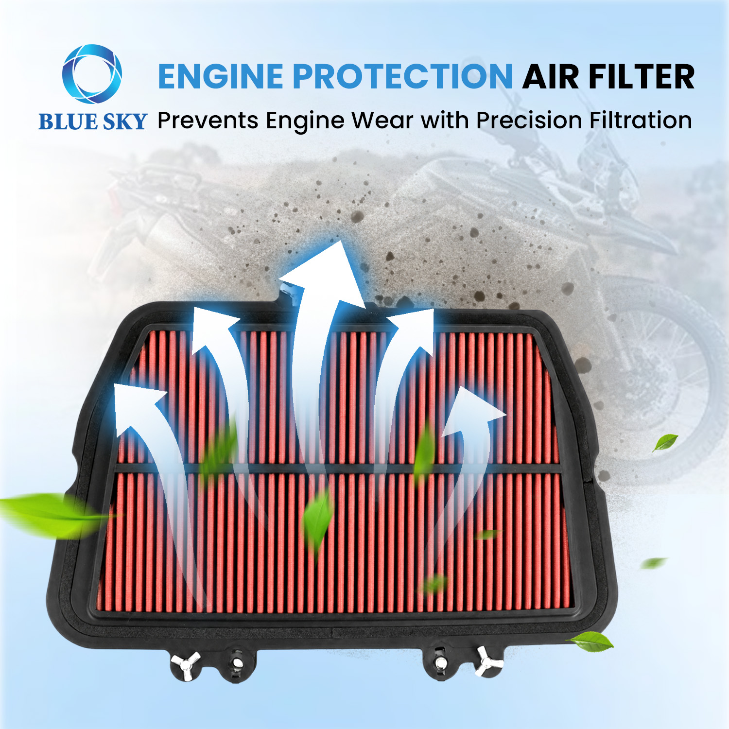 Motorcycle air filter replacement fit for Tigers 800 XC XCX XR XRX 2010-2019, reference part T2200557 intake filter