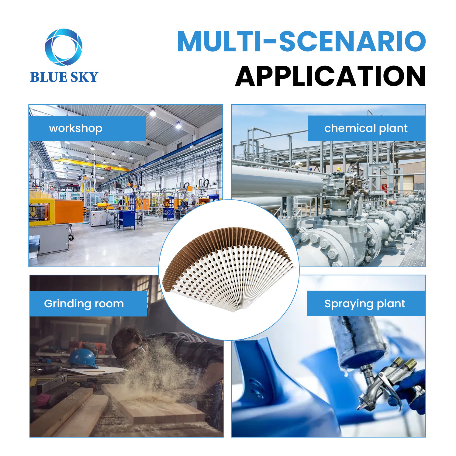 V-Type paint pleated filter for industrial spray booth overspray control