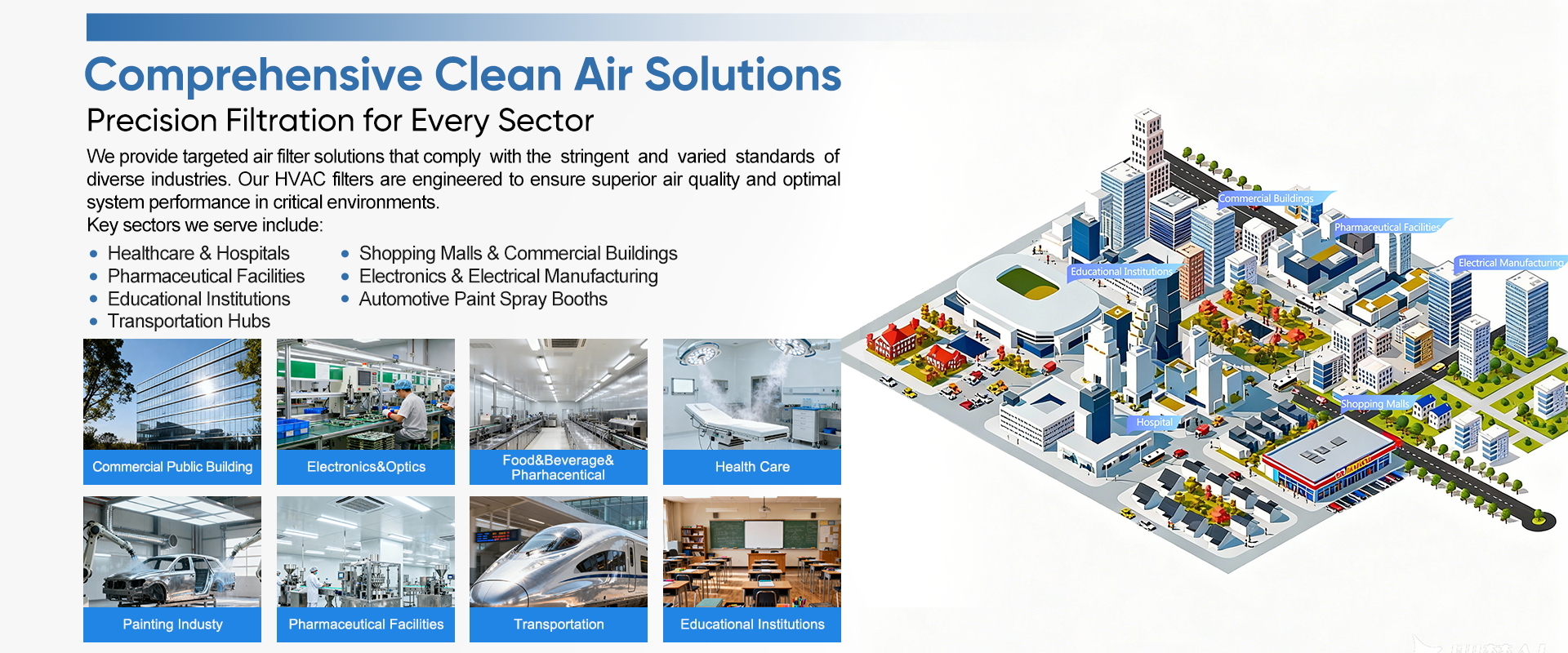 Blue Sky Filter Comprehensive Clean Air Solutions - Precision Filtration for Every Sector