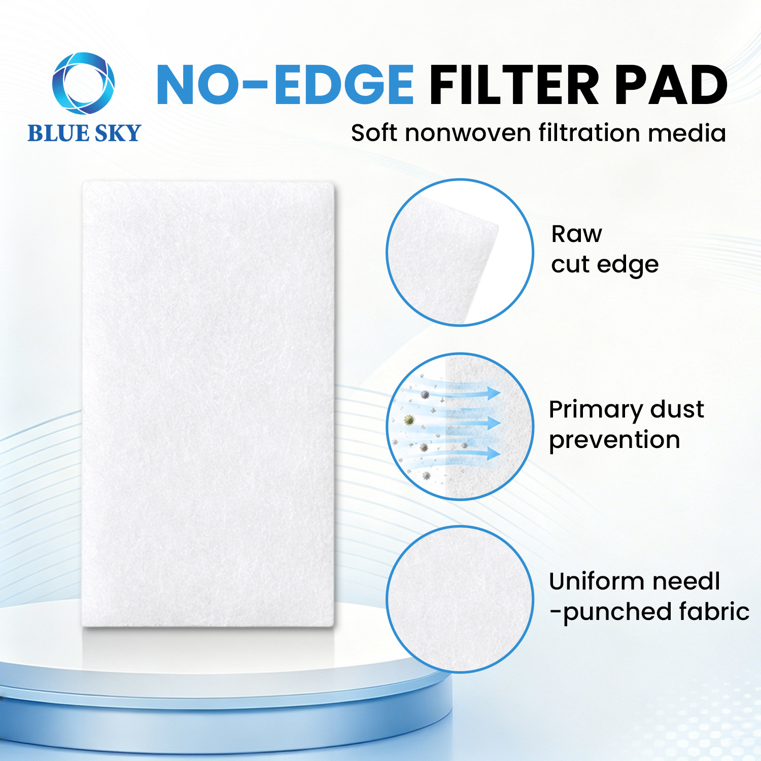 White CPAP air filters compatible with ResMeds AirSense 10, AirCurve 10 and S9 in sealed-edge and no-edge styles