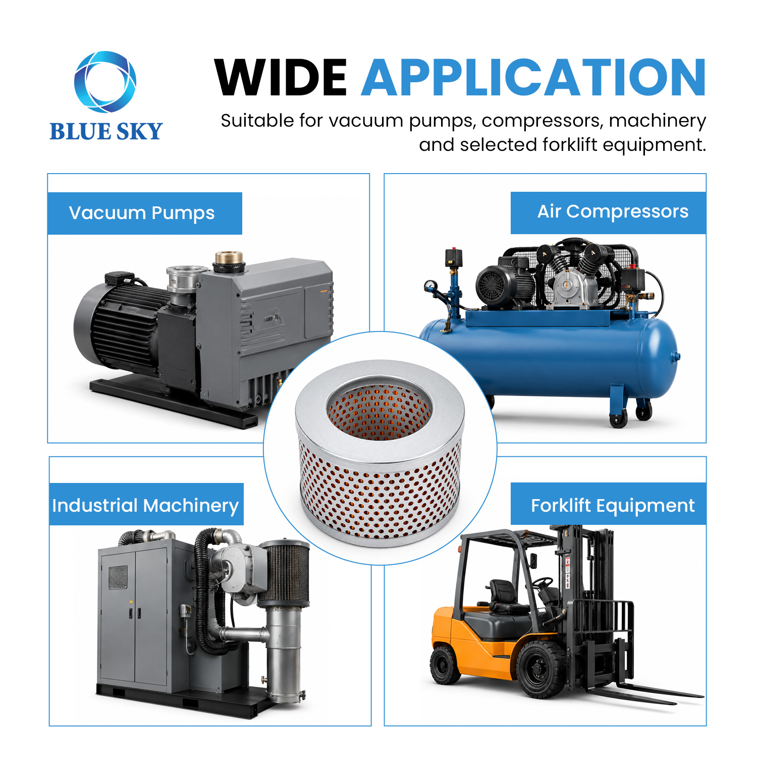 C1112 air intake filter cartridge compatible with Beckers U4.40 U4.70 vacuum pumps replacing 84040107000