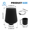Size of Customized 74mm Car Universal Air Filter Mushroom Style Filter