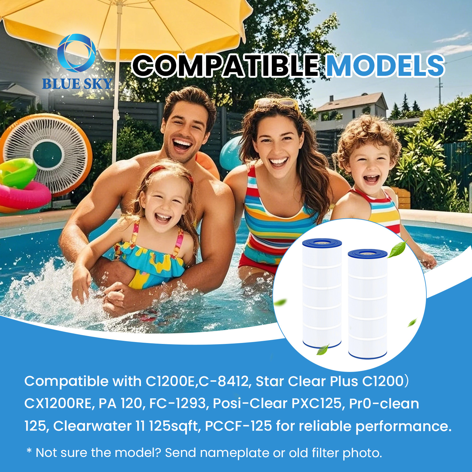 120 sq ft pool filter cartridge fit for C1200 CX1200RE PA120 C-8412 FC-1293 replacement
