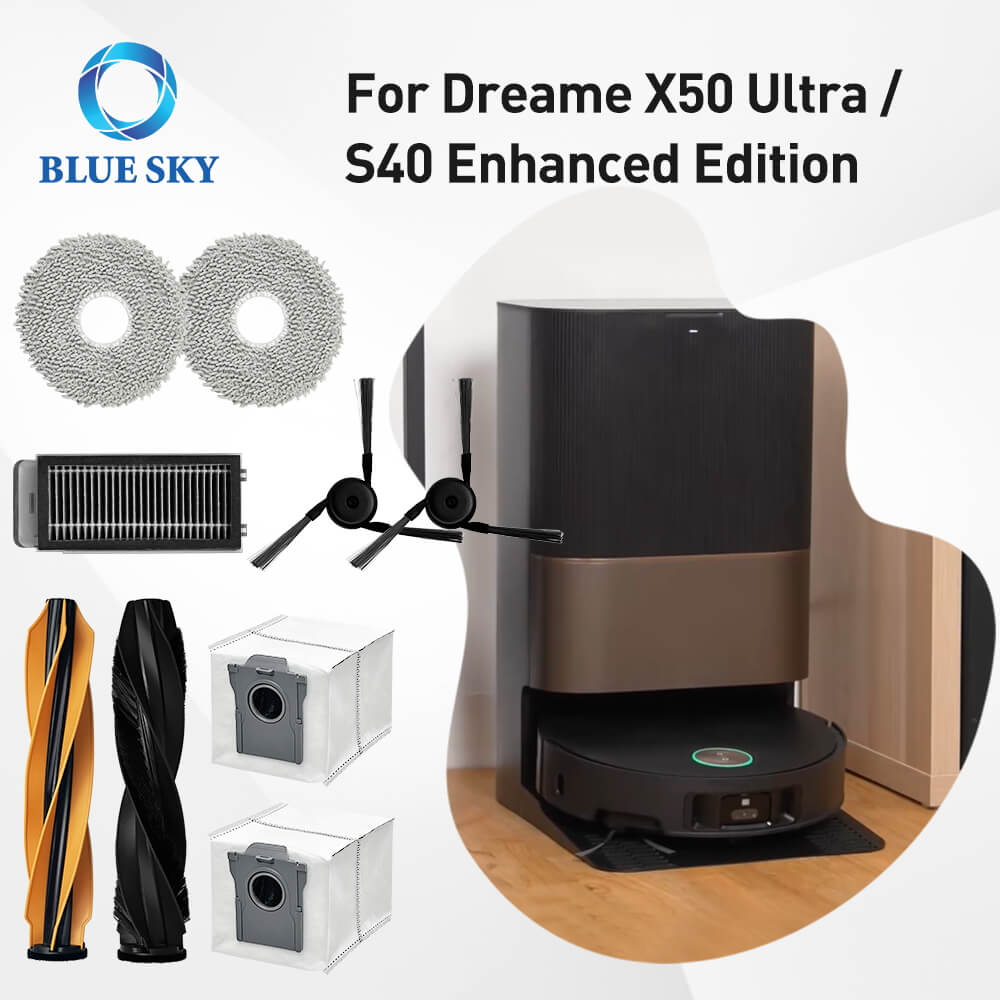 Wholesale Robotic Vacuum Cleaner Parts , Filter & Brush & Bag Replacement for Dreame X50 Ultra / S40 Enhanced Edition Robot Vacuum Cleaner