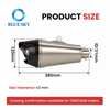 Stainless steel motorcycle exhaust system with three header pipes, connecting section and muffler for compatible Yamahas MT-09 versions