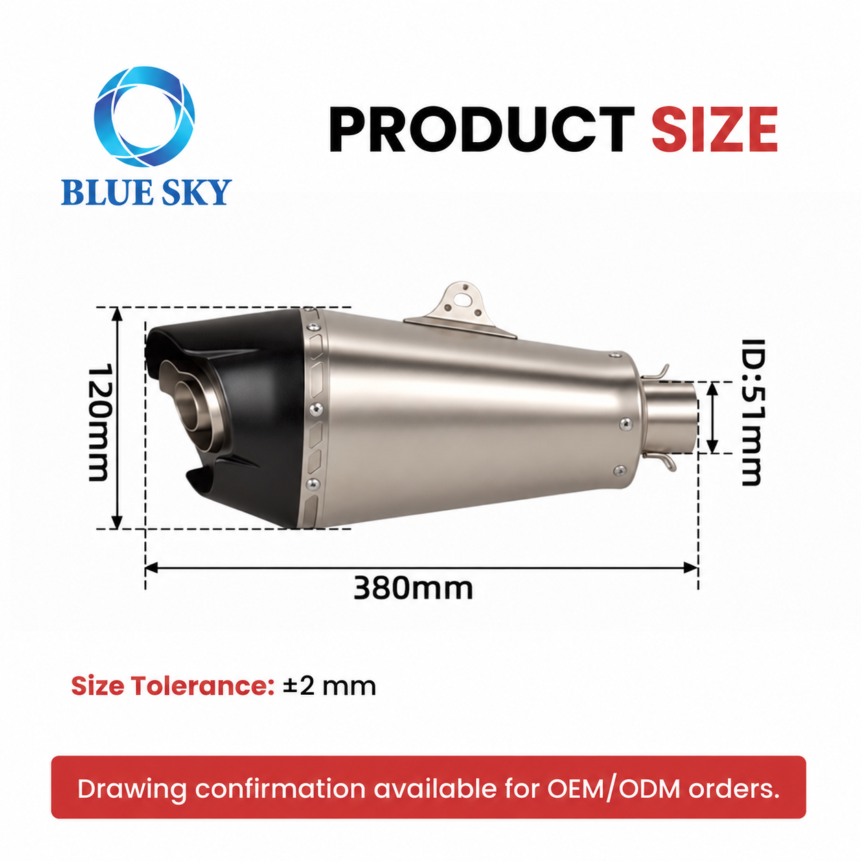 Stainless steel motorcycle exhaust system with three header pipes, connecting section and muffler for compatible Yamahas MT-09 versions