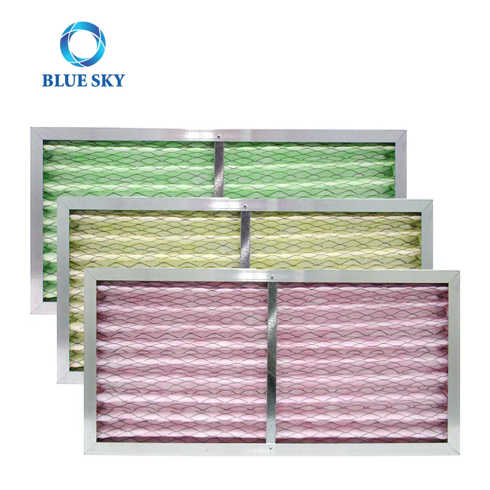 Air Conditioning Dust Removal Purification Aluminum Frame Medium Effect F7 F8 F9 HVAC Plate Filter