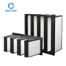 MERV 15 HEPA Filter Plastic Frame 4 V Bank Ventilation HVAC Air Filter for Central Clean Room