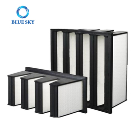 MERV 15 HEPA Filter Plastic Frame 4 V Bank Ventilation HVAC Air Filter for Central Clean Room