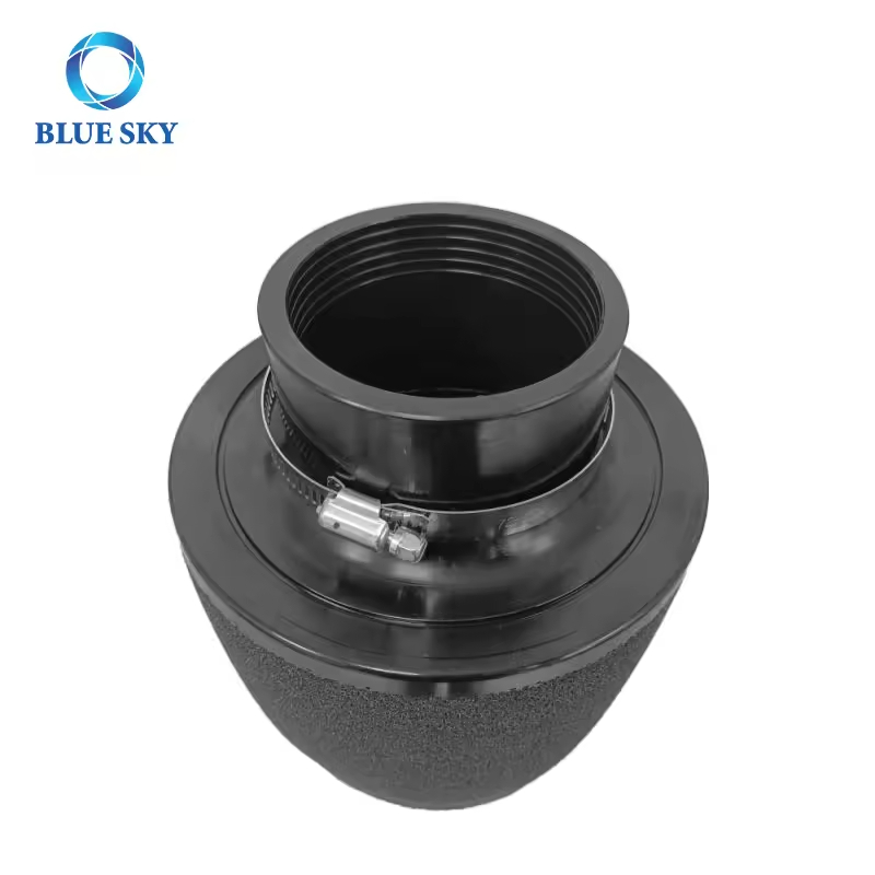 70mm 80mm 90mm Rubber Foam Intake Cone Air Filter with Clamps