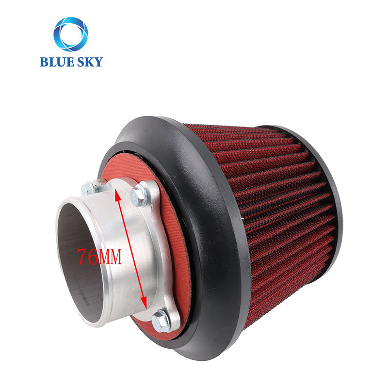 75mm Aluminum High Flow Air Intake Filter Customize Auto Filter