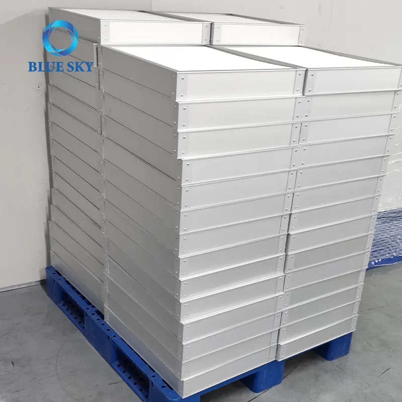 Blue Sky Filter Customized Size High Volume Flow Filters H14 Air Conditioning Aluminum Frame HVAC Air Filter in Cleanroom