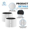 3-in-1 HEPA activated carbon replacement filter compatible with Blueair Blue Signature SP4i air purifier for particle and odor filtration