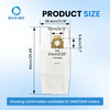 Vacuum cleaner filter bag replacement 2608000891 compatible with Bosch GAS 400 A and GAS 12-40 MA industrial vacuum cleaner