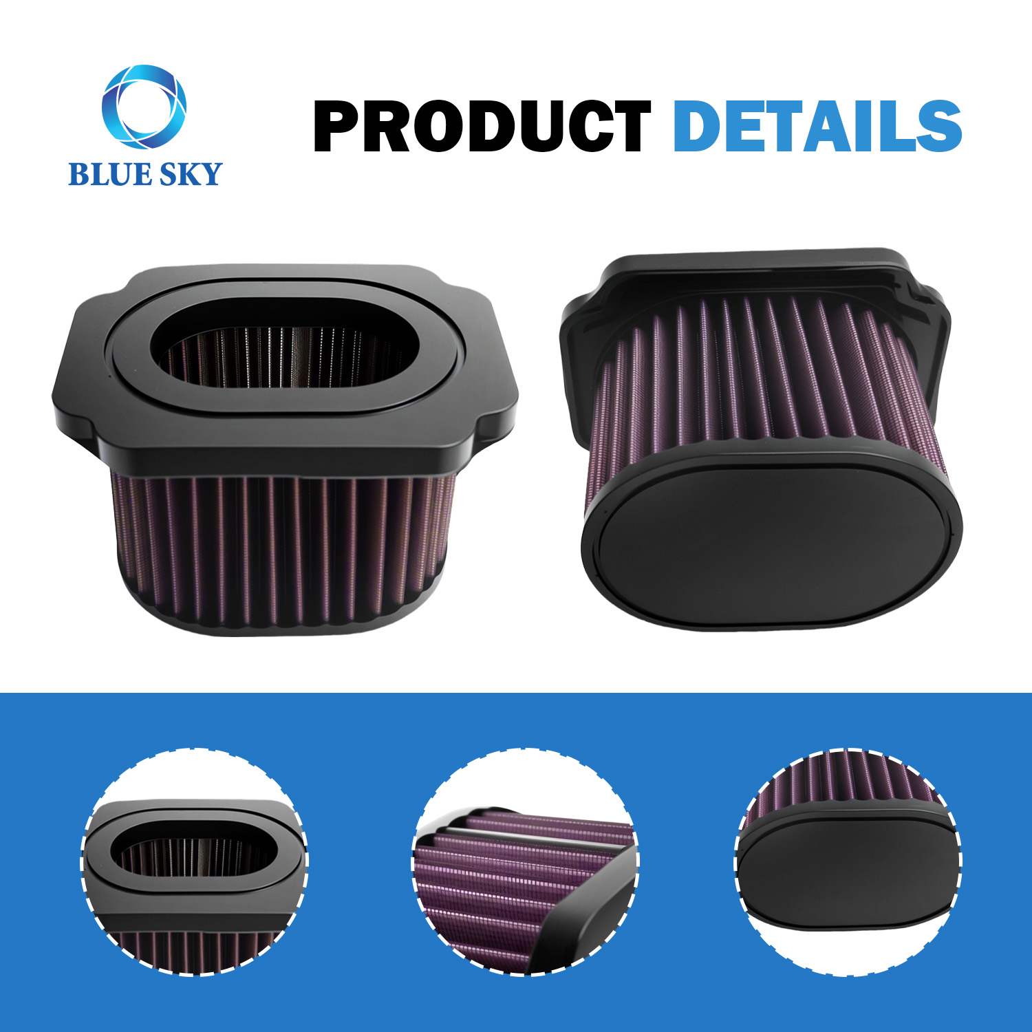 Details of 1WS-14450-00 Air Filter for Yamaha MT-07 MT07 2014-2023