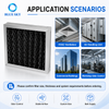 Aluminum frame pleated activated carbon panel air filter for HVAC ventilation odor control with custom size OEM ODM supply