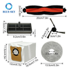 Size of filter, brush, dust bag, mop cloth Accessories Kit for Xiaomi M40 Robot Vacuum Cleaner D110CN