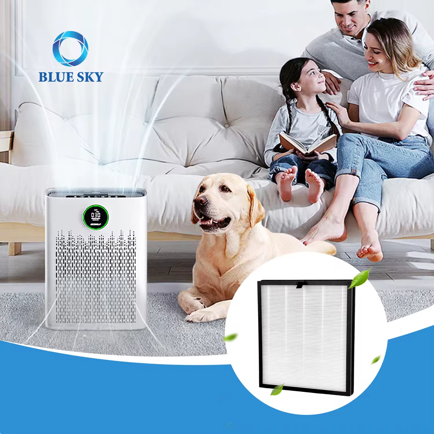 3-in-1 HAP603 Activated Carbon True HEPA Replacement Filter for ECOSELF Air Purifier