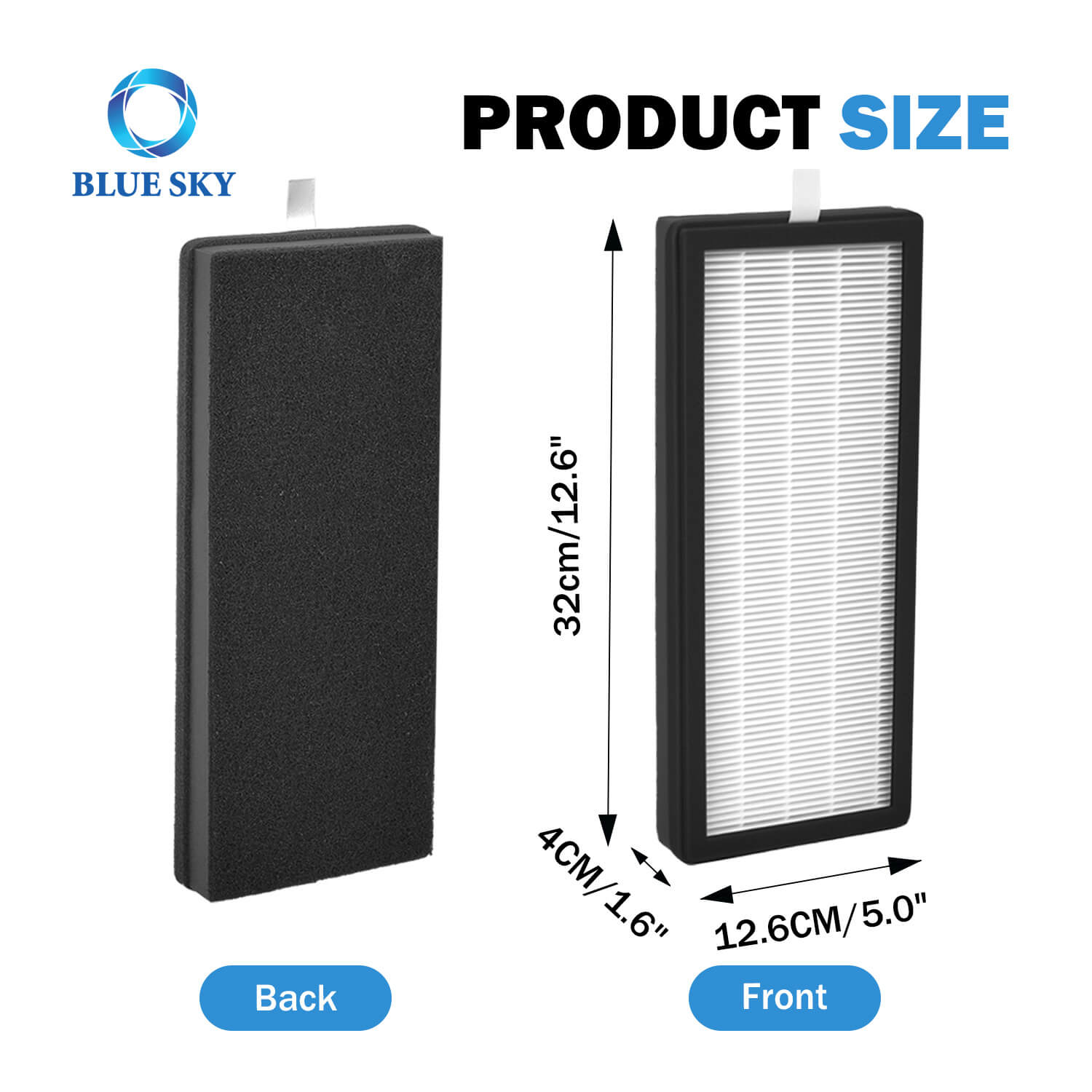 Size of HEPA Filter for VEVA 8000 Elite Pro Series Air Purifier