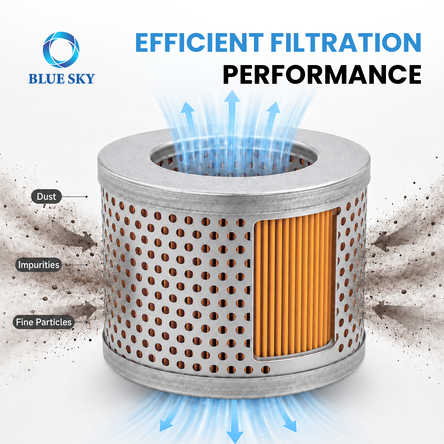 C1112 air intake filter cartridge compatible with Beckers U4.40 U4.70 vacuum pumps replacing 84040107000