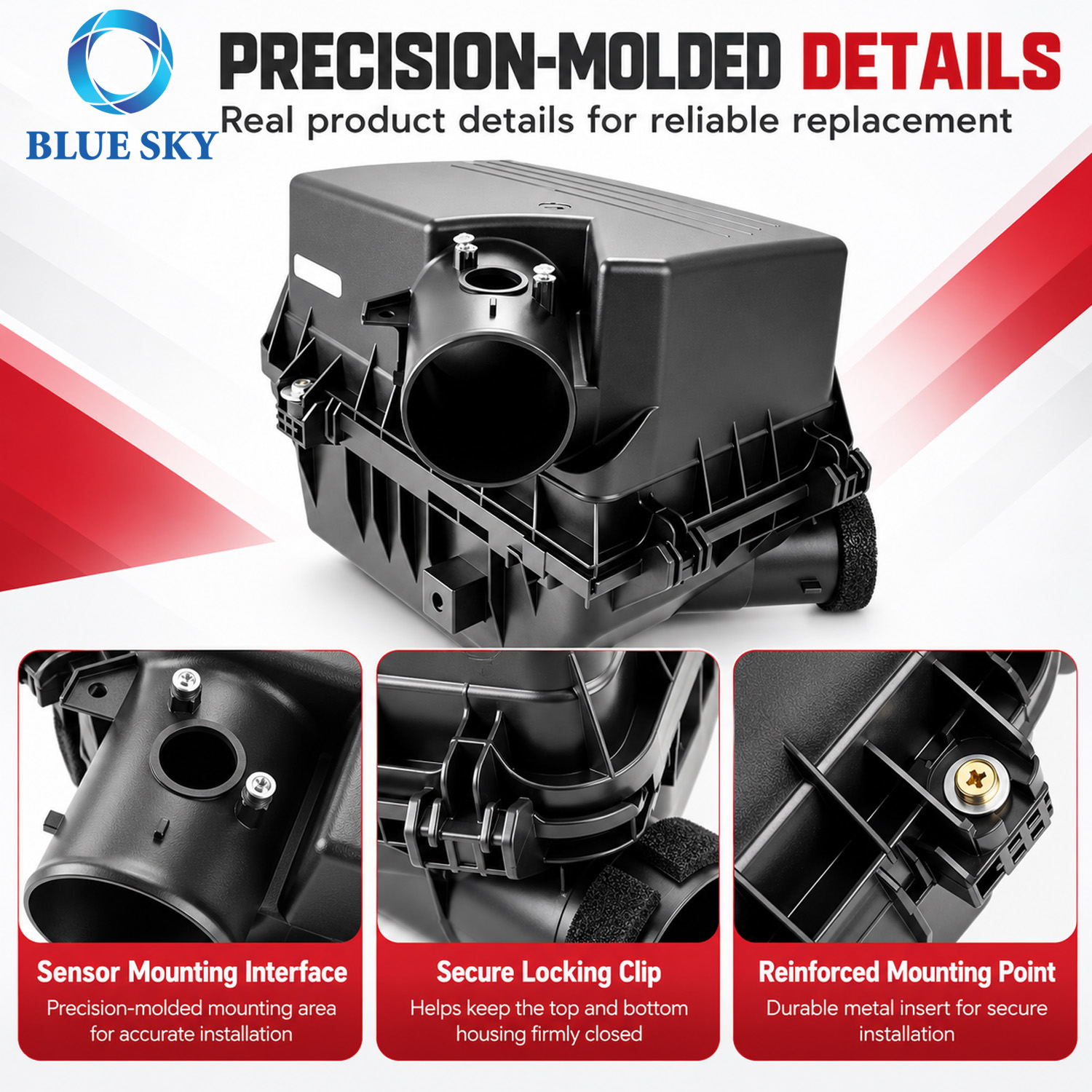 17700-0H103 engine air cleaner box housing compatible with Toyotas Camry 2007-2011 and Venza 2009-2016 4-cylinder models