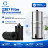 2387 Pro activated carbon water filter replacement compatible with selected Alexapures Pro gravity-fed filtration systems