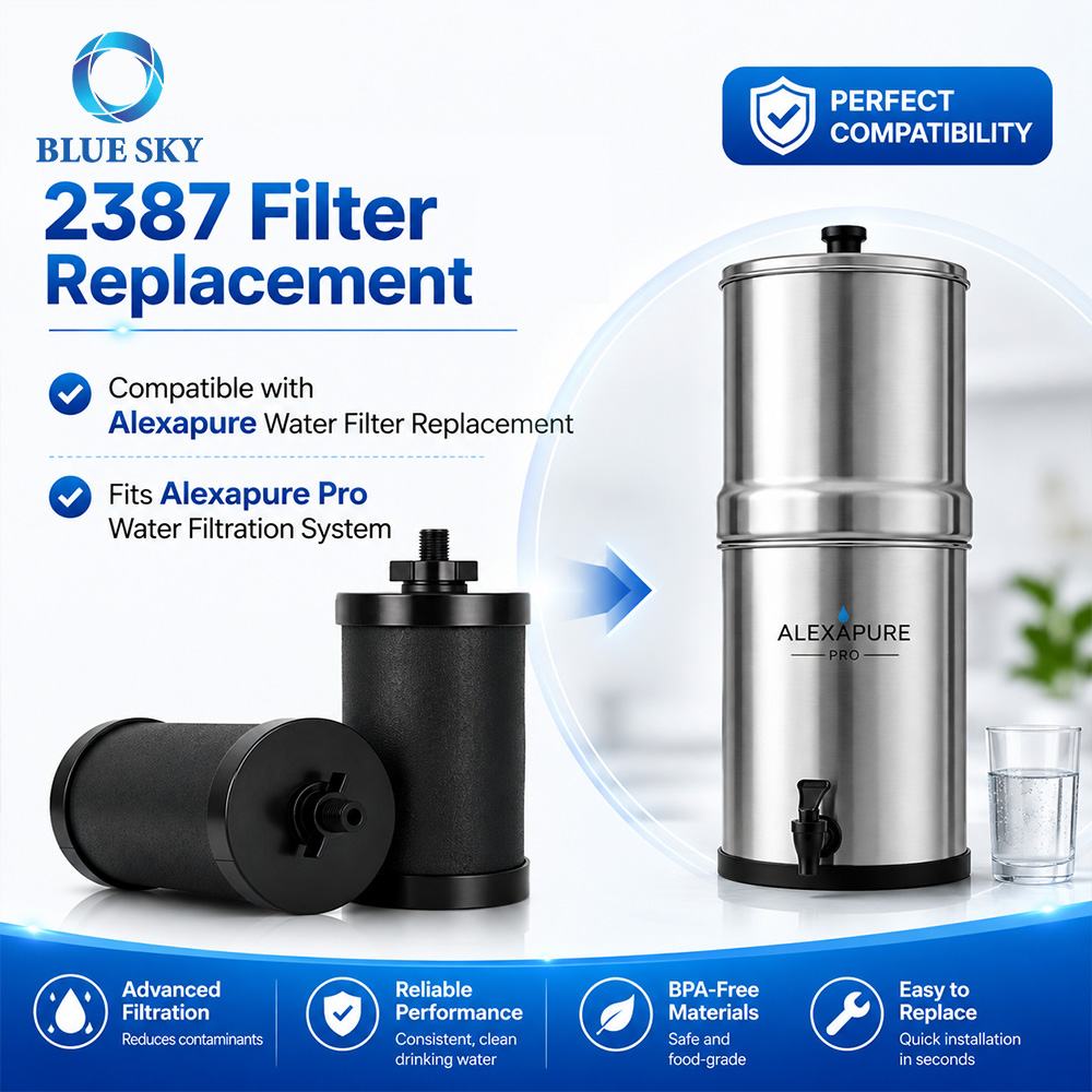 2387 Pro activated carbon water filter replacement compatible with selected Alexapures Pro gravity-fed filtration systems