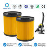 Pleated cartridge filter replacement compatible with selected Parksides PWD 12 A1 PWD 20 A1 PWD 25 A1 and PWD 30 A1 vacuum cleaners