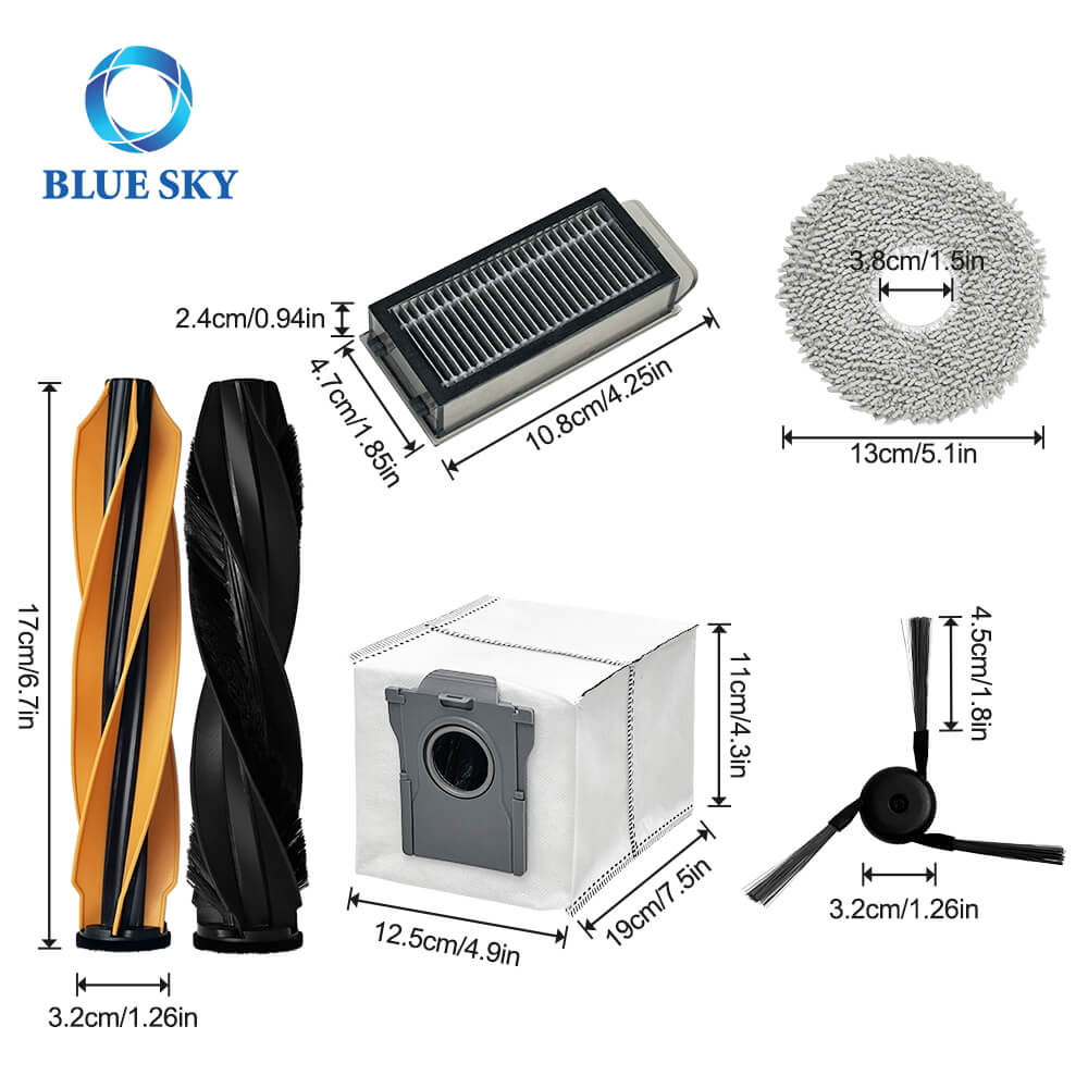 Wholesale Robotic Vacuum Cleaner Parts , Filter & Brush & Bag Replacement for Dreame X50 Ultra / S40 Enhanced Edition Robot Vacuum Cleaner
