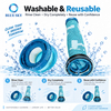 Blue and white pre- and post-filter replacement set for compatible Dysons V10 Konical vacuums, with round and cylindrical filters