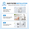 Replacement filter set compatible with FEELNEEDYs FN-W18 pet water fountain, containing eight water filters and eight pump sponges