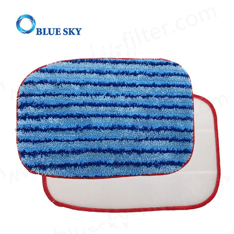 Washable Blue Microfiber Mop Pad Compatible with A1375-100 A1375-101 Replacement Steam Vacuum Cleaner Mop Pads