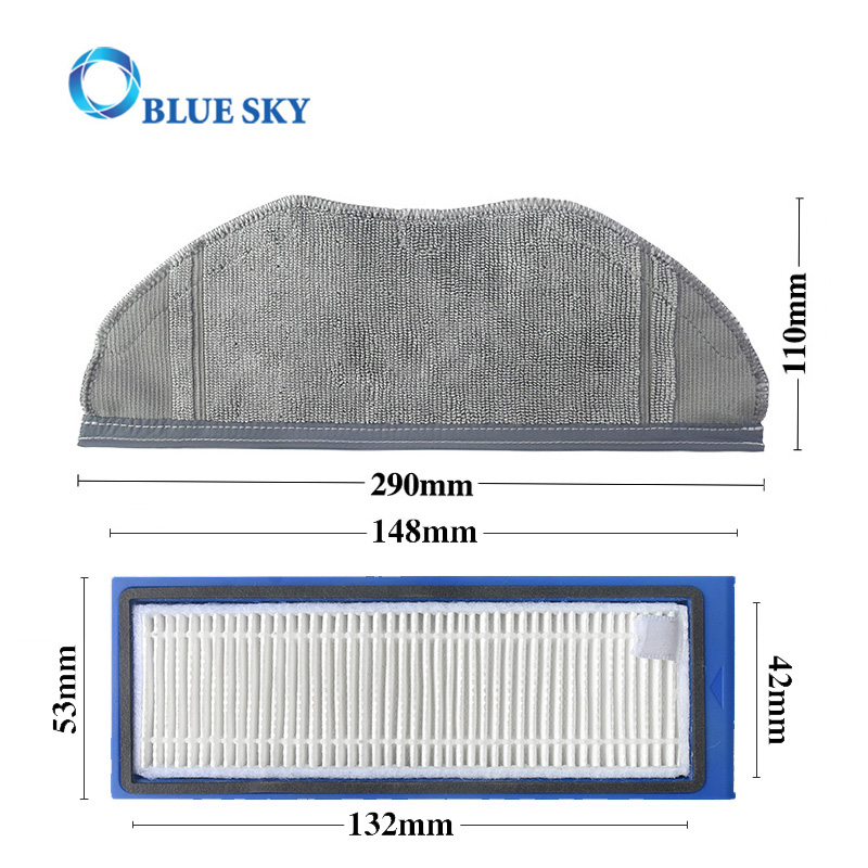 Main Brush Side Brush HEPA Filter Mopping Cloth Accessories Compatible with Anker Eufy L70
