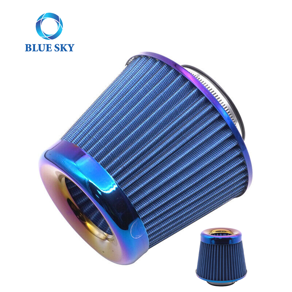 Bluesky Universal Car Engine Modified Air Filter 3" inch 76mm High Flow Cold Air Short Ram Automobile Intake Filter