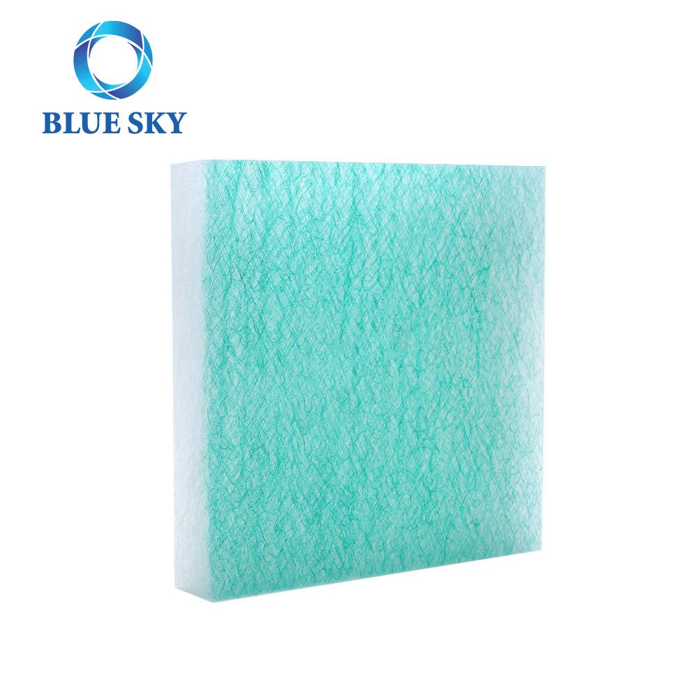 Customized Green and White Spray Paint Initial Effect Paint Mist Fiber Cotton Plate Air Filter