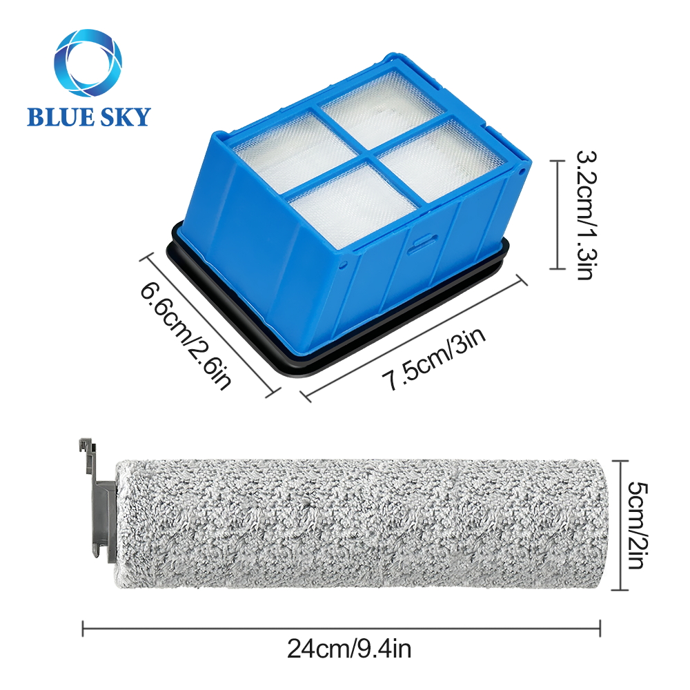 Filter and Brush Replacement fits for Bissell CrossWave Omniforce 3882 X7 Cordless Vacuum Cleaner
