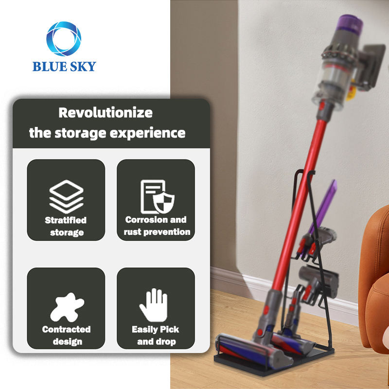 Freestanding Vacuum Stand Stable Metal Storage Stand Docking Station Fit for Dyson Xiaomi Bosch Dreame Vacuum Cleaner