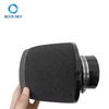 70mm 80mm 90mm Rubber Foam Intake Cone Air Filter with Clamps