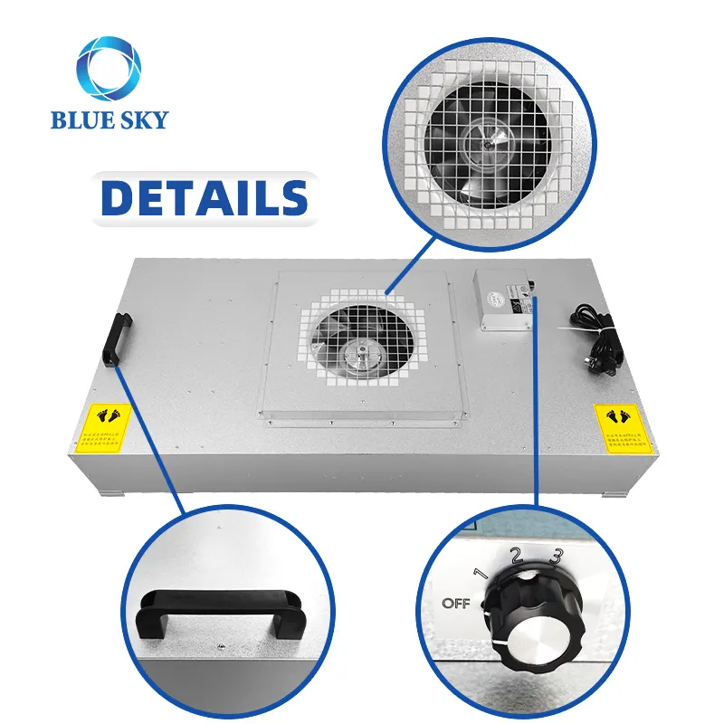Air Cleaning Equipment Clean Room Air Purifier Laminar Flow Hood FFU Fan Filter Unit with HEPA Filter