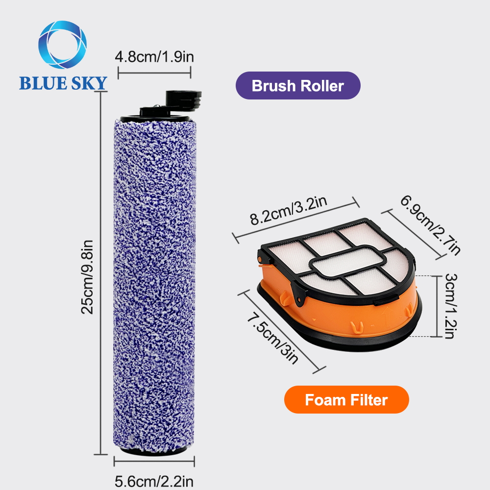 HEPA Filter and Brush Kit fits for Shark Hydrovac Messmaster Vacuum Cleaner Wd161 Wd261 Aw261