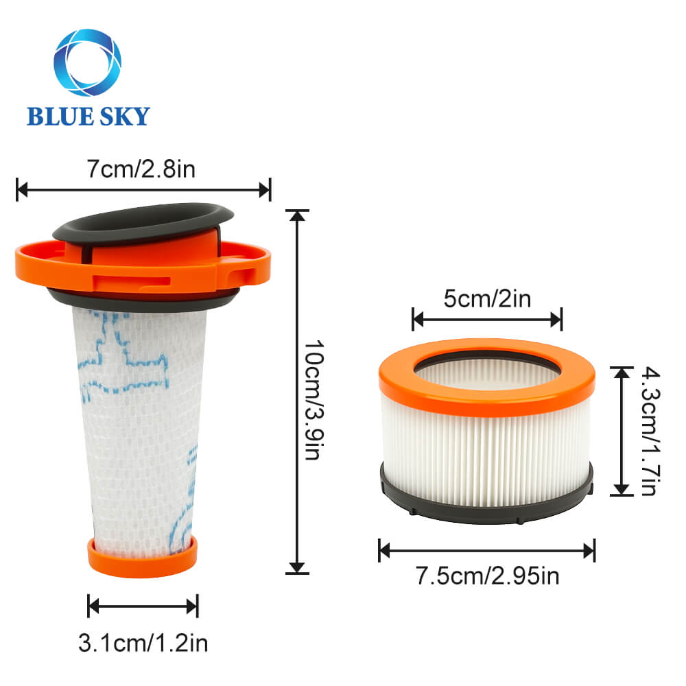 Size of Vacuum Cleaner Filter for Rowenta X-Force Flex 9.60 Animal Battery Vacuum Cleaner RH20xx RH2078 RH2037 RH2038 RH2039 RH20C2