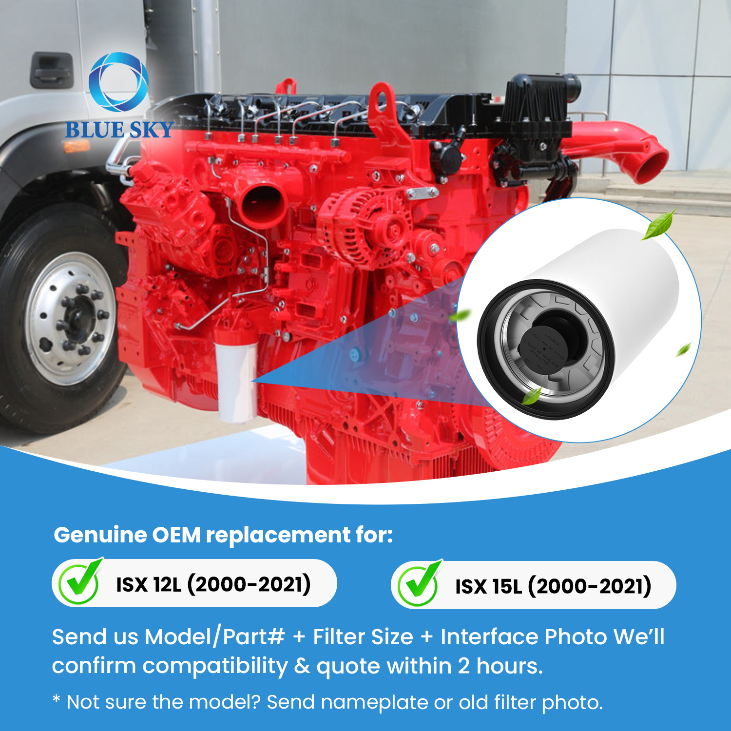 FF5776 fuel filter replacement for Cummins ISX ISX15 11.9L 15L 16L heavy duty diesel engine fuel filtration system